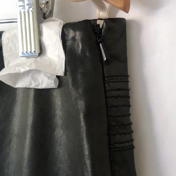 Karen Millen real leather crop pant ankle zip lamb leather size 12 - Picture 10 of 17